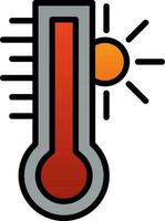 caliente temperatura vector icono diseño