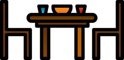 Dining table Vector Icon Design