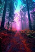 Beautiful color forest. photo