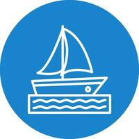 Catamaran Vector Icon Design