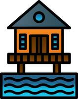 Beach hut Vector Icon Design