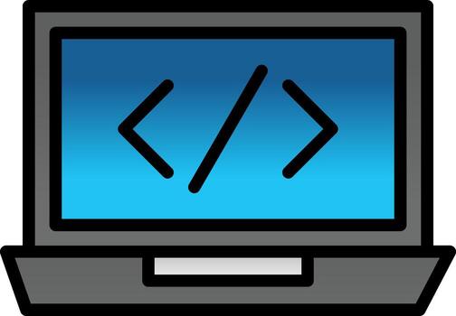 Coding Vector Icon Design