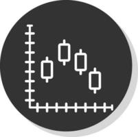 Candlestick chart Vector Icon Design