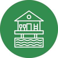 Beach hut Vector Icon Design