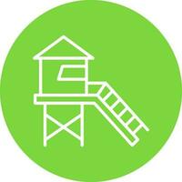 Lifeguard tower Vector Icon Design