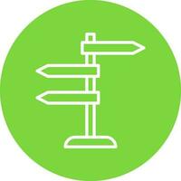 Signpost Vector Icon Design