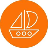 Catamaran Vector Icon Design