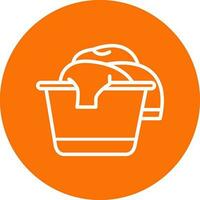 Laundry basket Vector Icon Design