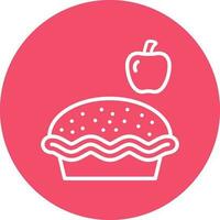 Apple pie Vector Icon Design