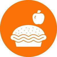 Apple pie Vector Icon Design