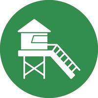 Lifeguard tower Vector Icon Design