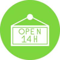 Opening hours Vector Icon Design