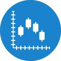 Candlestick chart Vector Icon Design