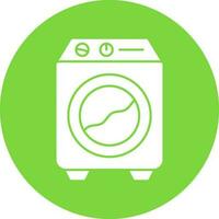 Washing machine Vector Icon Design