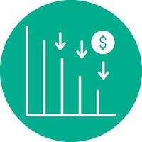 Line chart Vector Icon Design