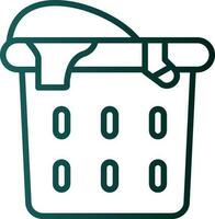 Laundry basket Vector Icon Design