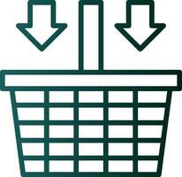 diseño de icono de vector de cesta de compras