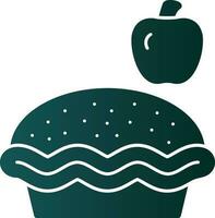 Apple pie Vector Icon Design