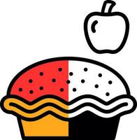 Apple pie Vector Icon Design