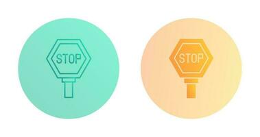 icono de vector de señal de stop