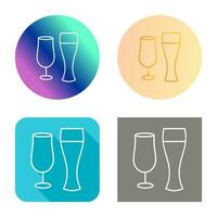 Unique Beer Glasses Vector Icon