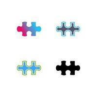 Unique Puzzle Piece Vector Icon