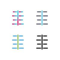Unique Center Align Vector Icon