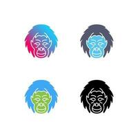 Orangutan Vector Icon