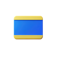 rectangle Button 3d element png