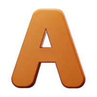 3D Letter A png