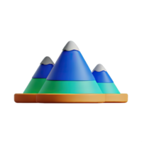 montagna 3d illustrazione png