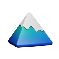 montagna 3d illustrazione png