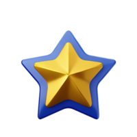 3d flotante elemento estrella icono png