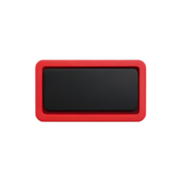 rectangle Button 3d element png