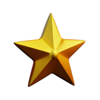 3d flotante elemento estrella icono png