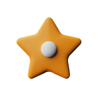 3d flytande element stjärna ikon png