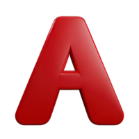 3d Buchstabe a png