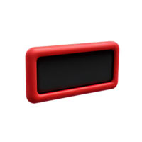 rectangle Button 3d element png