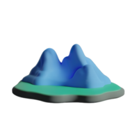 montaña 3d ilustración png