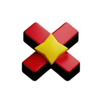 3d icon cross mark png