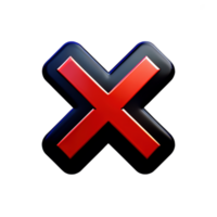 3d icon cross mark png