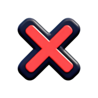 3d icon cross mark png