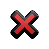 3d icon cross mark png