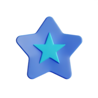 3d flotante elemento estrella icono png