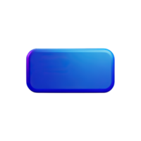 rectangle Button 3d element png