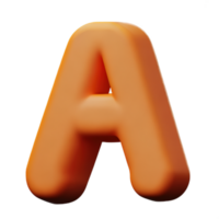 3d Buchstabe a png