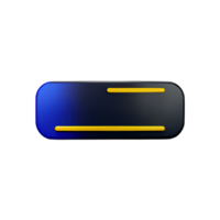 rectangle Button 3d element png