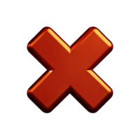 3d icon cross mark png