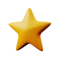 3D Floating Element Star Icon png