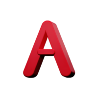 3d Buchstabe a png